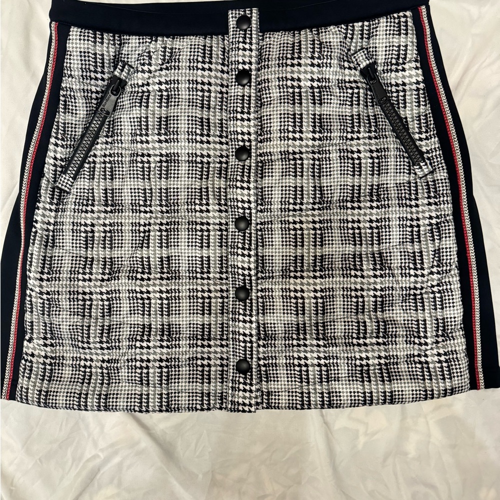 Plaid Button-Front Skirt